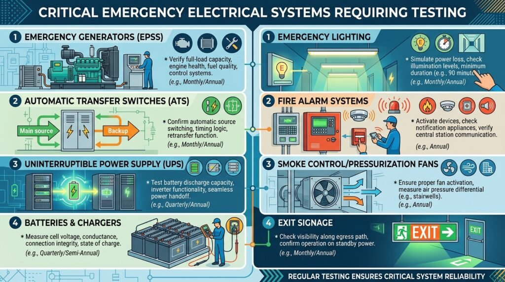 Which Emergency Electrical Systems Need Testing?
