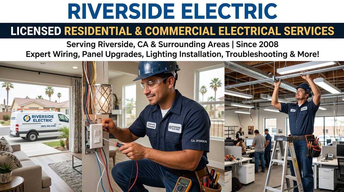 Electrician in Riverside, CA | Licensed Residential & Commercial Electrical Services