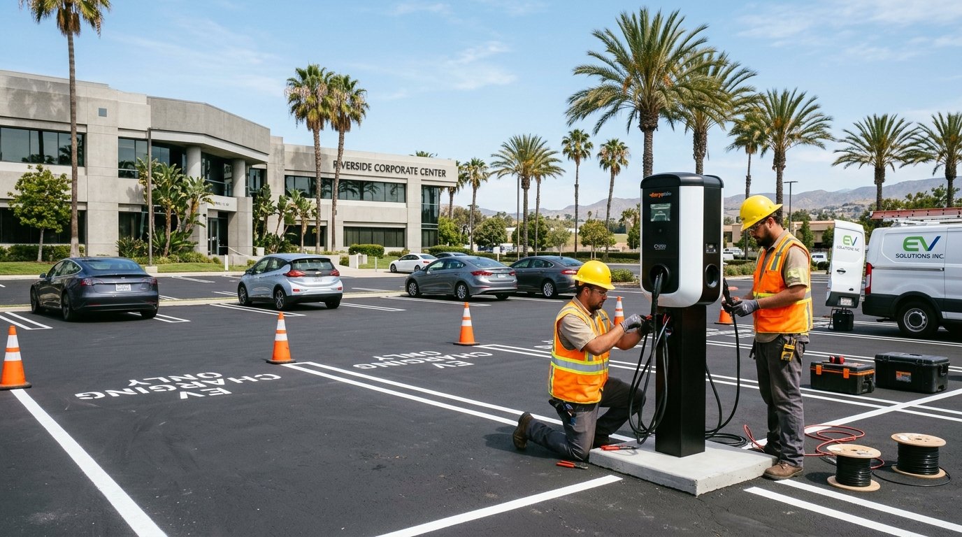 Commercial EV Charging Station Installation in Riverside: Cost, Power & Site Requirements